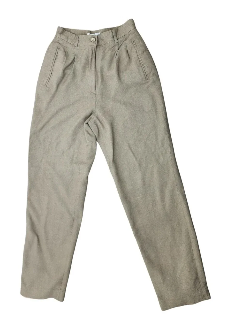 VTG 90s Liz Claiborne Collection Lined Trousers Taupe 4